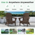 thumbnail image 5 of LOYALICE Outdoor Patio Chair, HDPE Plastic Adirondack Chair, Coffee Brown, 5 of 11