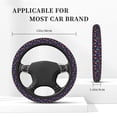 thumbnail image 4 of KLL Car Steering Wheel Cover, Universal 15 inch, Soft Elastic and Comfortable,Car Accessories Decorations-rainbow color Skull mushroom, 4 of 7