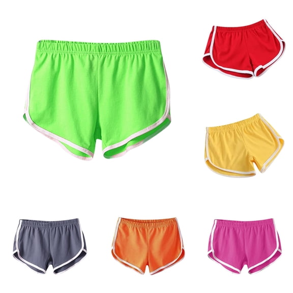XIAONU Womens Solid Athletic Shorts Elastic Waist Side Pockets Shorts