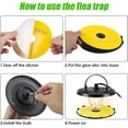 thumbnail image 4 of Flea Trap Indoor 2Pcs,Flea Strap Flea Killer Trap Pad Bed Bug Trap with 10 Glue Discs &4 Light Bulb Flea Trap, 4 of 9