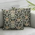 thumbnail image 3 of Brown Damask Pillow Cover,Paisley Floral Throw Pillow Covers Boys Girls Teen Adult Room Decor,Vintage Oriental Boho Cushion Covers Gothic Bohemia Style Pillowcases, 3 of 8