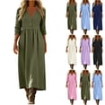 thumbnail image 1 of YFNNUP Robes en Coton et Lin pour Femmes Plissées Sans Manches Robe d'Été Légère Fluide Robes Maxi Robes d'Été de Plage avec Poches Rouge P, 1 of 8
