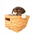 thumbnail image 3 of Beagle Duvet Cover Set, Little Tricolor Dog Peeking Looking Over Basket and Its Paws out, Decorative 3 Piece Bedding Set with 2 Pillow Shams, Queen Size, White Pale Orange and Caramel, by Ambesonne, 3 of 3