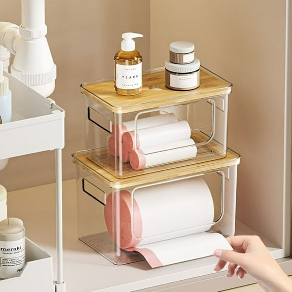 KEXIBO 2 Pack Trash Bag Holder Dispenser for Kitchen, Pantry Organizers and Storage