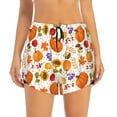 thumbnail image 2 of Salouo Autumn Plants Print Women's 2 in 1 Running Shorts Double-Layer Shorts Athletic Workout Gym Yoga Shorts Running Shorts for Women-Small, 2 of 7