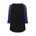thumbnail image 3 of Tops for Women Crewneck Purple Long Sleeve Tshirts for Women Basic Tops Womens Winter Tops, 3 of 5
