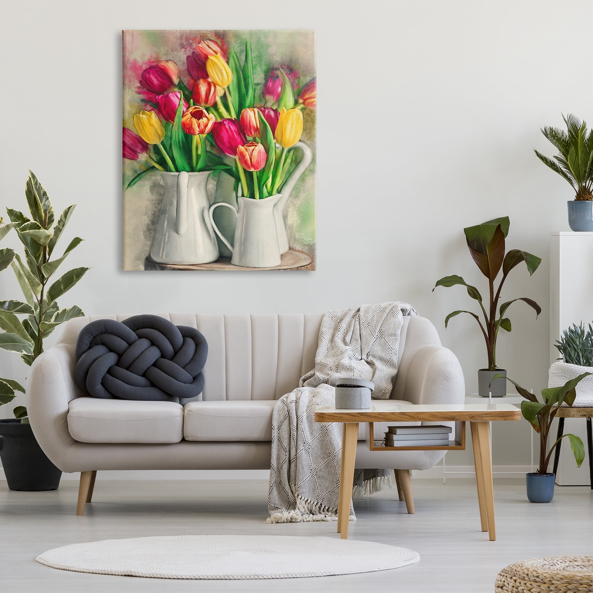 Stupell Industries Colorful Tulip Assortments in Farm Pitchers Designed by Ziwei Li