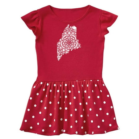 

Inktastic Maine Silhouette Mandala Gift Toddler Girl Dress