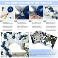 thumbnail image 5 of SPECOOL Navy Blue Silver Balloons Arch Kit Navy Blue Balloon Garland With White Silver Confetti Latex Balloons for Graduation Baby Shower Wedding Birthday Party Decorations, 5 of 12
