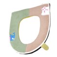 thumbnail image 1 of Cubierta de asiento de inodoro, estera suave del retrete del paño de la cremallera de la felpa del diseño del cohete espacial, 1 of 5