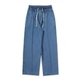 thumbnail image 1 of B91xZ Ripped Jeans for Men Ligntweight Tapered Jean with Pockets,Dark Blue M, 1 of 5