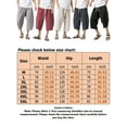 thumbnail image 2 of UKAP Mens Elastic Waist Casual Lounge Pajama Jogger Yoga Beach Pants Cotton Linen 3/4 Baggy Capri Trousers, 2 of 4