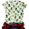 thumbnail image 4 of yievot St Patricks Day Women Shamrock Graphic Casual T-Shirt Short Sleeve Crewneck Tee Tops Plus Size, 4 of 5