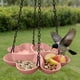 thumbnail image 4 of Comedero Para Pájaros De Plástico Comedero para pájaros colgante de exterior con forma de trébol de cuatro hojas, color rosa, con doble propósito, para agua y comida (1 unidad) JASKFLY, 4 of 8