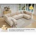 thumbnail image 3 of papajet 110" 6-Seater Modular Sectional Sofa Bed, U/L-Shaped, Beige, 3 of 7