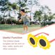 thumbnail image 5 of Guardurnaity Protección solar Gafas PC Shell Elementos Ropa Fiesta Gafas Cumpleaños Niños Gafas de sol Vacaciones de verano Amarillo Type3 NO3 Guardurnaity AP010495-01, 5 of 6
