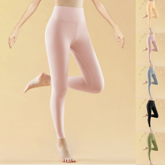 QLEICOM Fleece Lined Leggings Women,Thermal Leggings for Women,Womens Fashion Soft Thermal Lightweight Baselayer Legging Pant