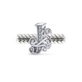 thumbnail image 2 of Bling Jewelry Womens Initial Alphabet Bead Charm Fancy Scroll CZ Sparkle Block Letter A-Z for Bracelet, 2 of 5