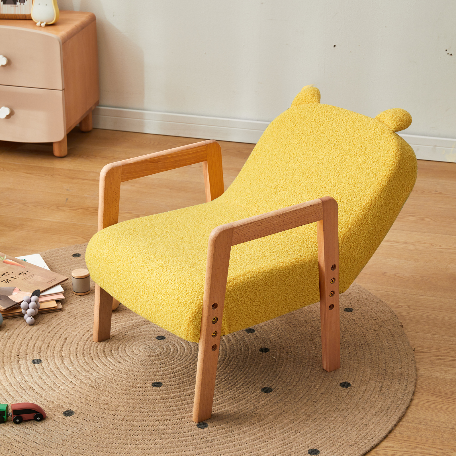 BYBYME Adjustable Toddler Sofa Chair,Kids Sofa Chair with Adjustable