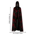 thumbnail image 3 of Jiibva Halloween Bloody Cape Horror Blood Stain Costume Cloak Vampire Zombie Black 130x110cm, 3 of 7