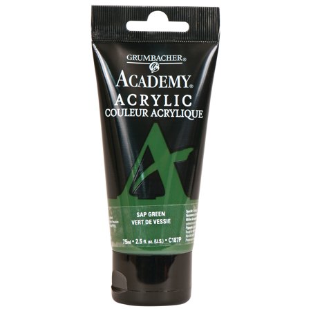 UPC: 0014173375971 | Grumbacher Academy Acrylic Paint  75ml Plastic Tube  Sap Green