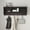 Espresso, variant on White MDF Wall Rack with 4 Hooks for Entryway Accessible Storage