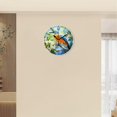 thumbnail image 3 of erolrail Rustic Wall Clock,Silent Non Ticking Wall Clocks for Living Room,Bedroom,Kitchen 12IN Bird on A Background of Jasmine Flowers Painting, 3 of 5
