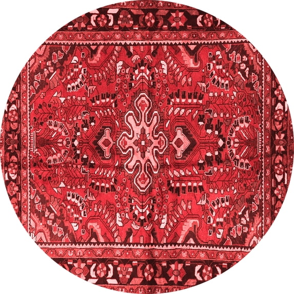 Ahgly Company Indoor Round Persian Red Traditional Area Rugs, 4' Round