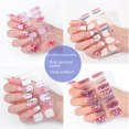 thumbnail image 4 of Pegatinas de uñas francesas llenas de hielo a través de las pegatinas de uñas de dibujos animados japoneses linda película de esmalte de uñas, 4 of 6