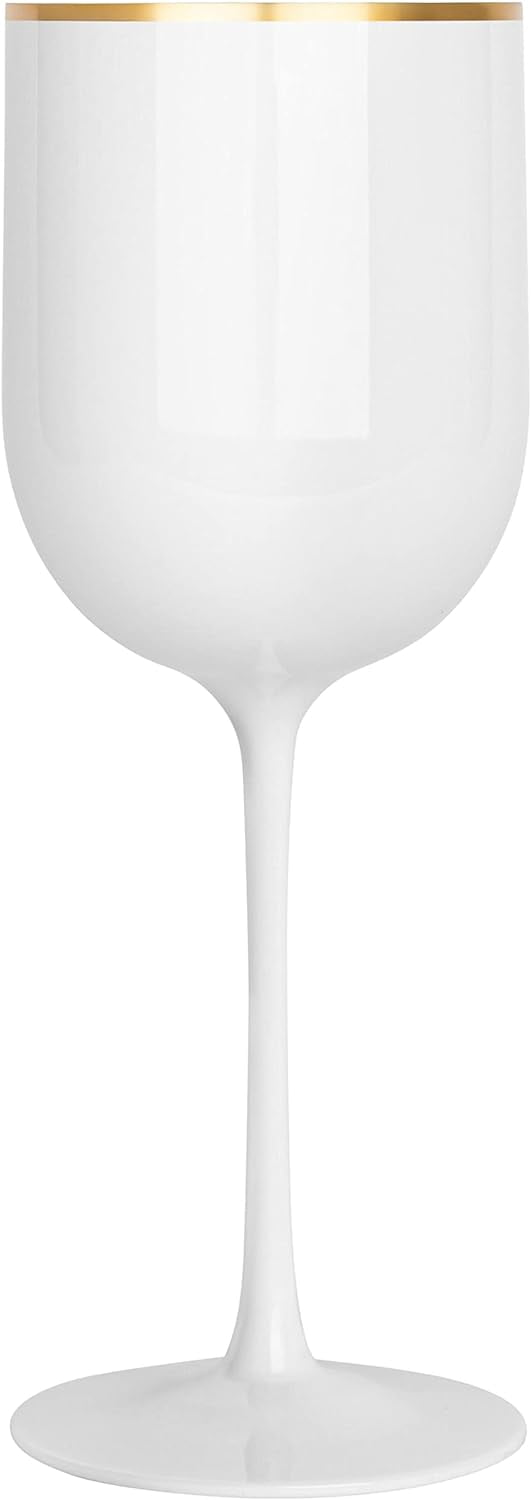 PLASTICPRO 12 Oz Plastic Wine Glasses 10-Pc Disposable Wine Glasses Drinking Set