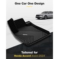 thumbnail image 2 of 3W Floor Mats for Honda Accord 2023-2024 Custom Fit Black Car Floor Liner For Honda Accord Hatchback Coupe Sedan (Include Hybrid Model) TPE All Weather, 2 of 5