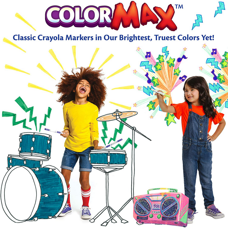 Crayola Ultra-Clean Color Max Broad Line Washable Markers - Multicolor  40/Pkg