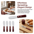 thumbnail image 2 of Butter Spreader,Stainless Steel Butter Spreader with Straight Edge and Wooden Handle, 4 Count, 2 of 6