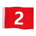 thumbnail image 2 of Bandera de golf estándar, accesorio de golf, bandera grande numerada para putting green, roja, para club de campo, césped, campo de práctica, patio 2, 2 of 8