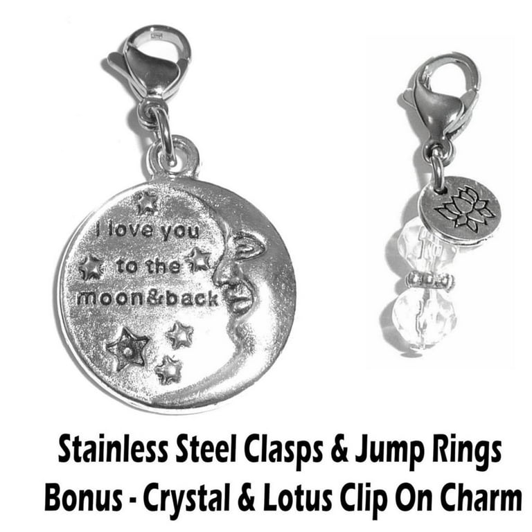 Charms Clip On - Perfect For Bracelet Or Necklace, Zipper Pull Charm, Bag  Or Purse Charm Easy To Use DIY Charms - 4 Pack Whimsical Mix Clip On Charms