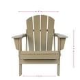 thumbnail image 6 of Polytrends  Laguna Fade Resistant All Weather Outdoor Patio Folding Adirondack Chair Weathered Wood Poly Synthetic Fiber,Plastic, 6 of 18