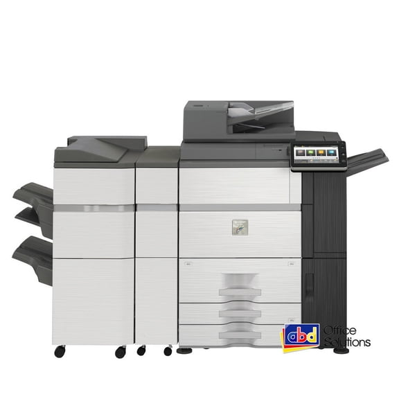 Pre-Owned Sharp MX-7081 A3 Color Laser Multifunction Printer - 70ppm, Copy, Print, Scan, Email, Duplex, Network, WiFi, MX-FN21 Finisher, Up to 13x19 Media, 3100 Sheets Std Capacity