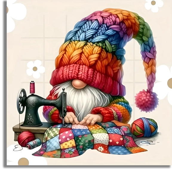 Mosaflare Gnome Diamond Art Painting Kits,Art Craft Kits,Full Round Drill,Home Wall and Relaxing 14"×14"
