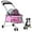 Pink, variant on Favory 4 - Wheels Posh Folding Cat & Dog Stroller - Waterproof, Portable for Travel, with Cup Holder, Ideal for Pet Owners (Leopard Skin)