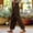Brown, variant on Women's Casual Elastic Drawstring Elastic Waist Back Pocket Casual Pants