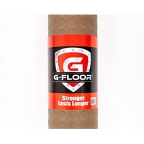 G-Floor 5' x 10' Coin Pattern Garage and Universal Flooring Cover & Under Car Mat - Sandstone