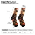 thumbnail image 2 of Logiee Vintage Red Flower Chihuahua Print Adult Socks for Men & Women,Calf Socks, Ankle Socks,Boots Socks,Breathable Casual Sock,Unisex Crew Socks, 2 of 6