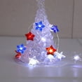 thumbnail image 4 of Kcavykas Fourth of July Decorations Outdoor Independence Day Flag Shaped String Lights 3M 30 LEDs – Red White Blue Star Copper Wire Lights for Patriotic Holiday Decoration, 4 of 9