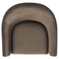 thumbnail image 6 of SAFAVIEH Couture Laylette Modern Velvet Solid Accent Chair, Dark Brown, 6 of 9