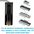 thumbnail image 5 of HQRP Sustain Pedal for Yamaha DGX-230 / DGX-530 / DGX-640 / EZ-220 ; Piaggero NP11 / NP31 / PV60 / NPV80 ; PSR-E343 / PSR-E443 Keyboards, 5 of 8