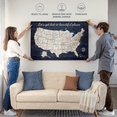 thumbnail image 6 of Elephant Stock Beautiful Places Push Pin Usa Map Wall Art - Map Canvas Art - 36" x 24", 6 of 8