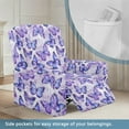 thumbnail image 3 of Xoenoiee Butterfly Pattern Recliner Chair Covers 4-Pieces Stretch Recliner Cover Lazyboy Chair Cover Non Slip Reclining Sofa Slipcovers with Storage Pockets Furniture Protector for Living Room, 3 of 7