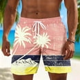 thumbnail image 2 of XFeng Men's 2 in 1 Swim Trunks, Print Board Shorts with Compression Liner, Quick Dry Beach Swim Shorts with Pockets, 2 of 4
