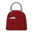 thumbnail image 1 of Easygdp Red Black Houndstooth Bolsa de Almuerzo Insulada Grande, Forro de Aluminio, Diseño Espacioso, a Prueba de Fugas, Ideal para Trabajo, Picnics, Viajes y Actividades al Aire Libre, 1 of 6