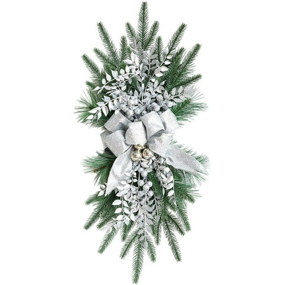 Christmas Upside Down Tree Wreath Front Door Hanging Ornaments Front Door Tree Wreath Christmas Hanging Decoration
